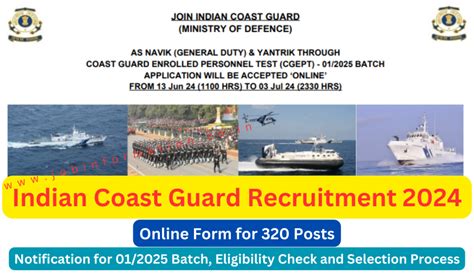 Indian Coast Guard Recruitment Out Notification For