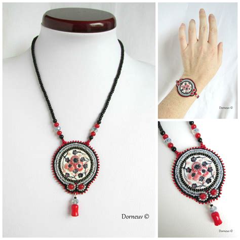 Quelques Nouvelles Dorneuv Cr Ations Bead Embroidered Pendant