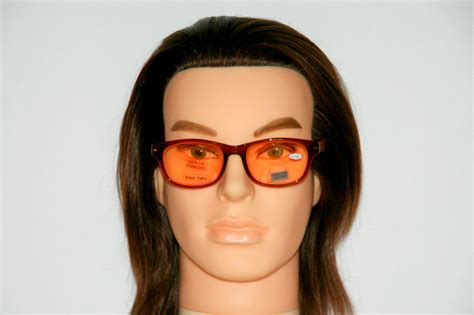 New Joy Mangano Reading Glasses Orange Lens And Frame With Wood Style Arms 3 5 Prescription