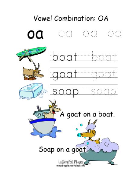 Vowel Digraph Oa Lesson Plans And Worksheets Reviewed By Teachers