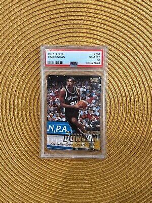 Tim Duncan Fleer Rookie Rc Psa Gem Mint San Antonio