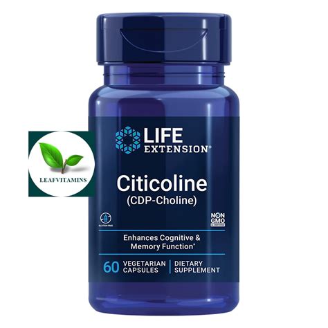 Life Extension Citicoline CDP Choline 60 Vegetarian Capsules