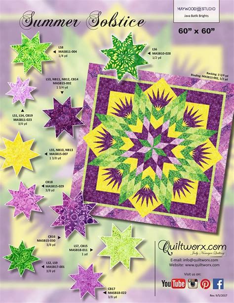 Summer Solstice Jbb 1pg Ks600 Judy Niemeyer Geometric Quilt Star