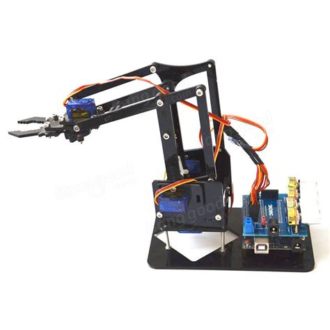 Acrylic Robot Arm Kit Including Arduino UNO Servos