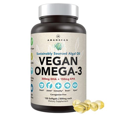 Buy Premium Vegan Omega 3 Supplement Fish Oil Alternative DHA EPA