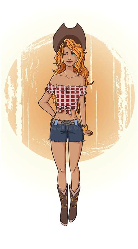 Pin Up Cowgirl Stock Illustrations 18 Pin Up Cowgirl Stock