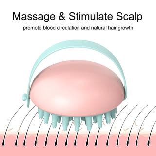 Escova De Massagem De Silicone Para Couro Cabeludo Shampoo Cabelos