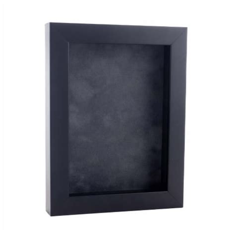 18x22 Shadow Box Frame Black Wood 34 Depth Dark Grey Suede Backing Uv Acrylic 18x22 Kroger