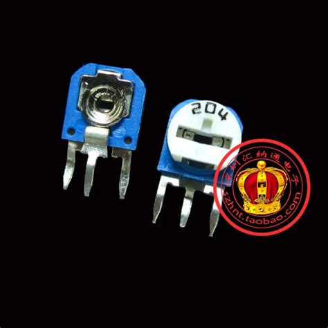 Vertical 200K 204 LAN Adjustable Resistor RM063 204 Blue And White