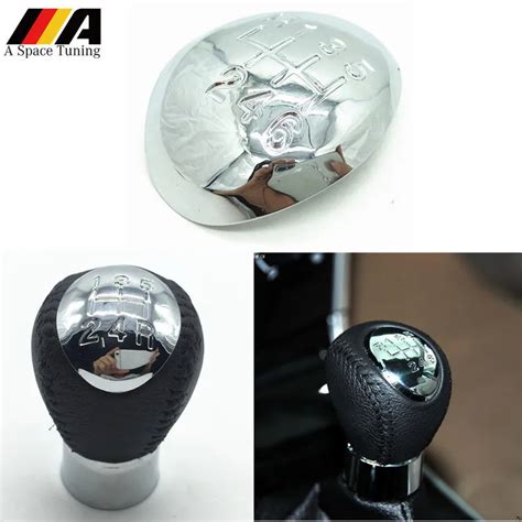 Chrome Car Styling Stick Gear Shift Knob Emblem Badge Cover Cap For