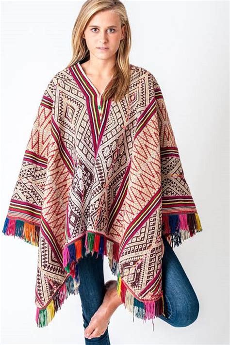 Peruvian Poncho Inca Peruvian Poncho Wool Poncho Poncho Etsy