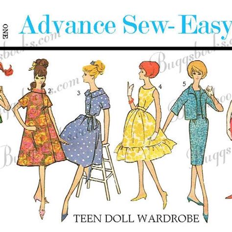 1960s Advance 3377 11 12 Inch Barbie Doll Clothes Etsy