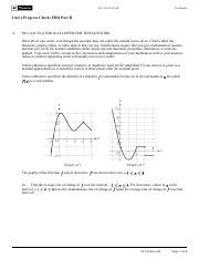 Unit 4 FRQ A Pdf AP CALCULUS AB Test Booklet Unit 4 Progress Check