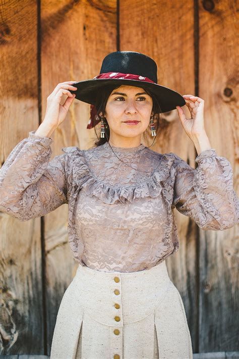 Victorian Lace Blouse In Thunder Rose Revivall Clothing