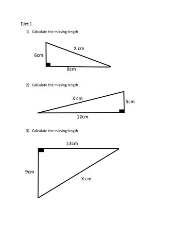 Differentiated Pythagoras Starter Or Plenary Teaching Resources