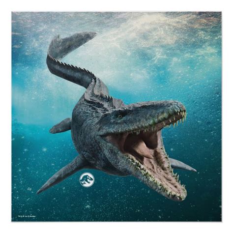 Jurassic World Mosasaurus Poster Zazzle Jurassic World Jurassic World Dinosaurs Jurassic