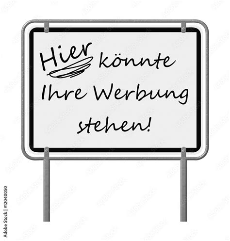 Hier K Nnte Ihre Werbung Stehen Stock Illustration Adobe Stock