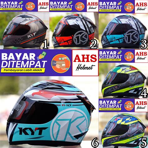 Jual Helm Full Face Kyt R Motif Original Free Tas Helm Kyt R