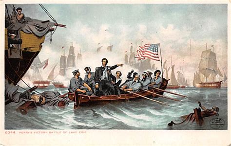 Perrys Victory Battle Of Lake Erie Political Postcard