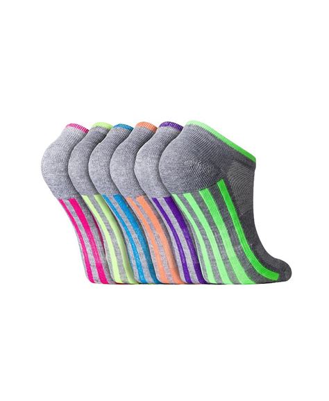 Gallery Seven Womens Multicolor No Show Sports Socks 6 Pack Macys