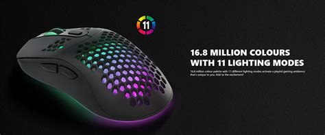 Marvo Gaming Mouse G925 with Honeycomb Shell High-precision 12,000