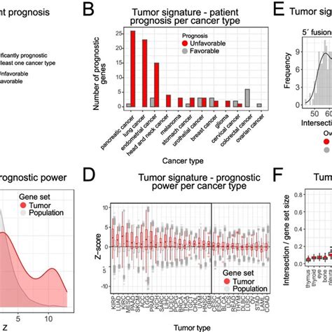 Properties Of The Tumor Gene Signature A Tumor Gene Signature