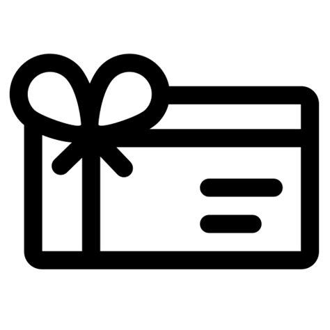 Gift Card Basic Rounded Lineal Icon