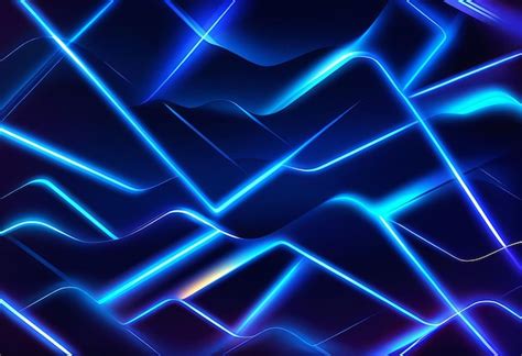 Fondo de tecnología azul con efecto de luz de neón de movimiento