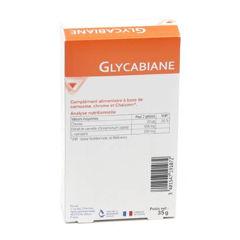 Pileje Glycabiane gélules Glycémie Diabète Chrome Cannelle