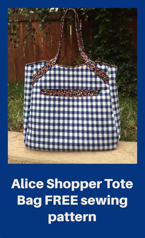 Alice Shopper Tote Bag Free Sewing Pattern Sew Modern Bags Tote
