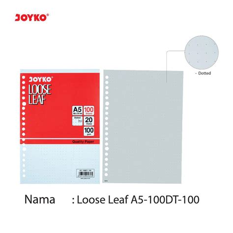 Joyko Loose Leaf A Blank Grid Dotted Sheets Sinar Mega Store