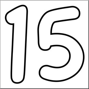 Number Fifteen Clipart