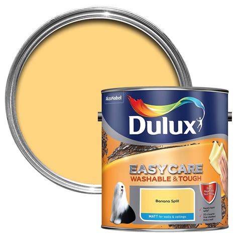 Dulux Easycare Banana Split Matt Emulsion Paint 2 5l Departments Diy At Bandq