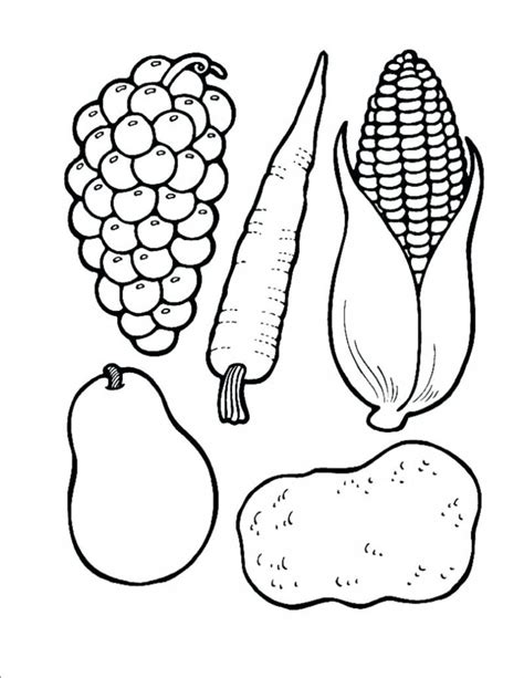 Thanksgiving Food Coloring Pages at GetColorings.com | Free printable ...