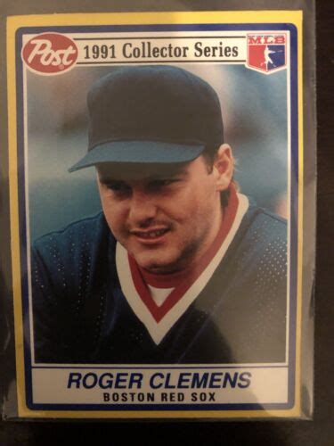 1991 Post Collector Series Roger Clemens Card 12 Of 30 EBay