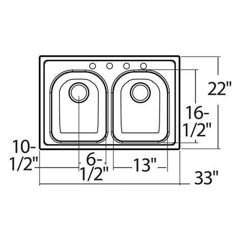 Moen 1800 Drop In 33 In X 22 In Stainless Steel Double Equal Bowl 1 Hole Stainless Steel Kitchen