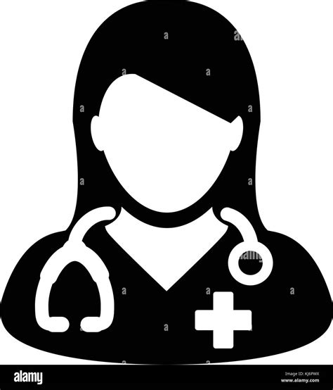 Doctor Icon Vector With Stethoscope For Medical Consultation Stock