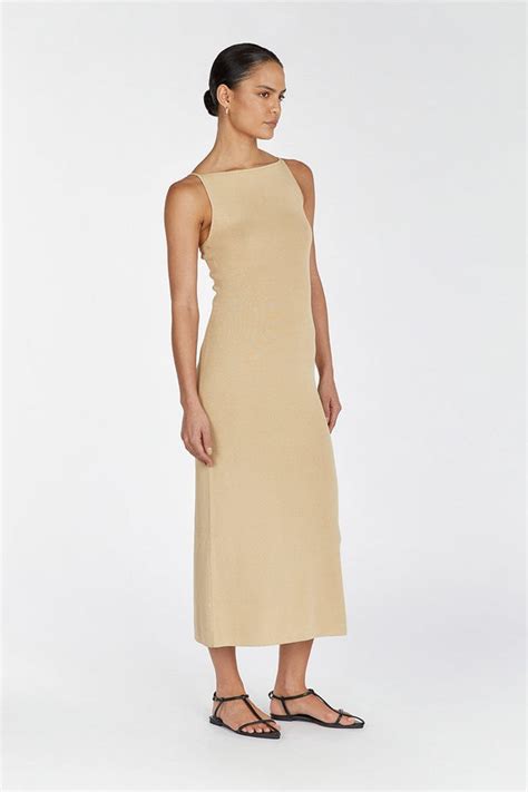 Taylor Sand Knit Midi Dress Dissh