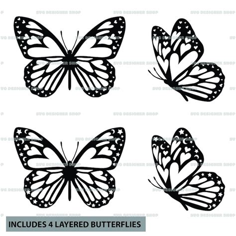 Mariposa Svg Paquete Svg De Mariposas Cricut Silueta Etsy Espa A