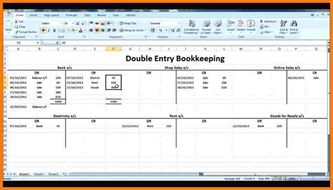 Double Entry Bookkeeping Excel Template Web Microsoft Spreadsheet Xls Or Select The Format