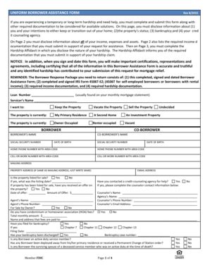 How To Fill Out Uniform Borrower Assistance Form Templates Fillable