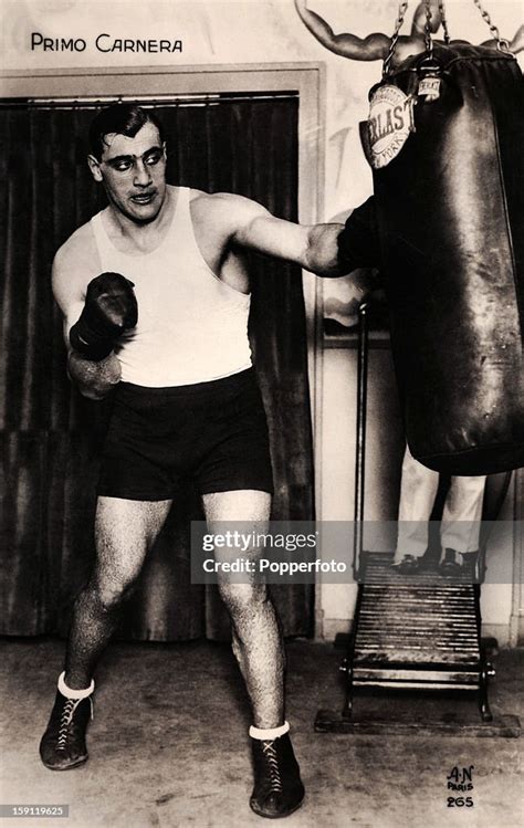 Italian Heavyweight Boxing Champion Primo Carnera In Training Circa