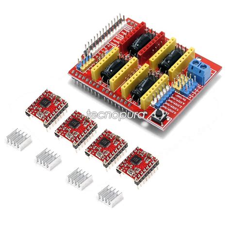 Módulo Shield Cnc V3 4x Driver A4988 Kit Máquina Cnc Arduino