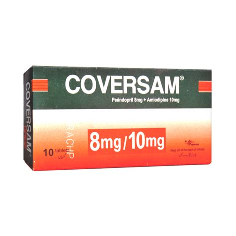 COVERSAM 8MG 10MG TAB Pack Size X 10 Khalid Pharmacy Online