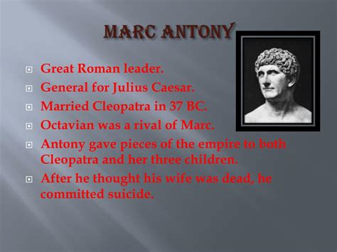 Ppt Second Triumvirate And War Between Octavian Marcus And Marc