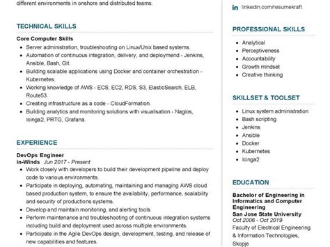 Devops Engineer Resume Sample In 2025 Resumekraft