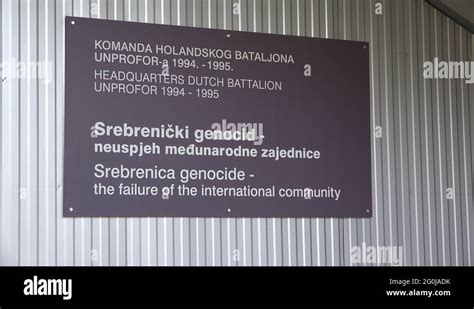 Museum Of Srebrenica Massacre In Former Dutchbat Office Stock Video