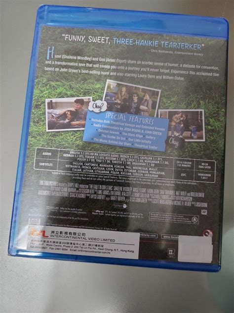 Blu ray disc The fault in our stars 音響器材 其他音響配件及設備 Carousell