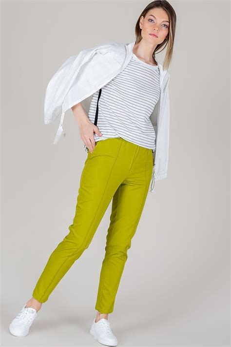 Женские брюки лаймового цвета | Fashion, White jeans, Pants