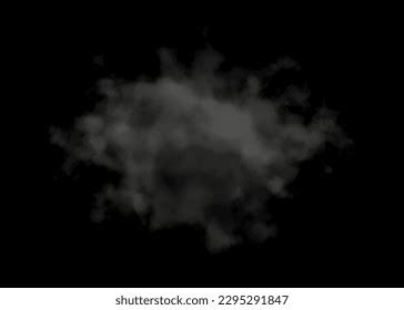 White Smoke Puff Isolated On Transparent Stock Vector Royalty Free